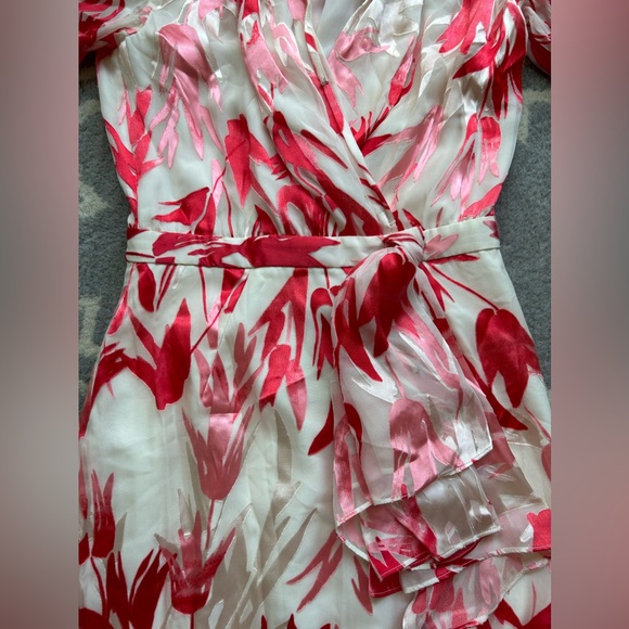 Saloni Midi Size 2 Floral Dress - Picture 5 of 12